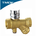 Válvula de bola bloqueable magnética del fabricante de China con el Y-colador en la valvula de TMOK